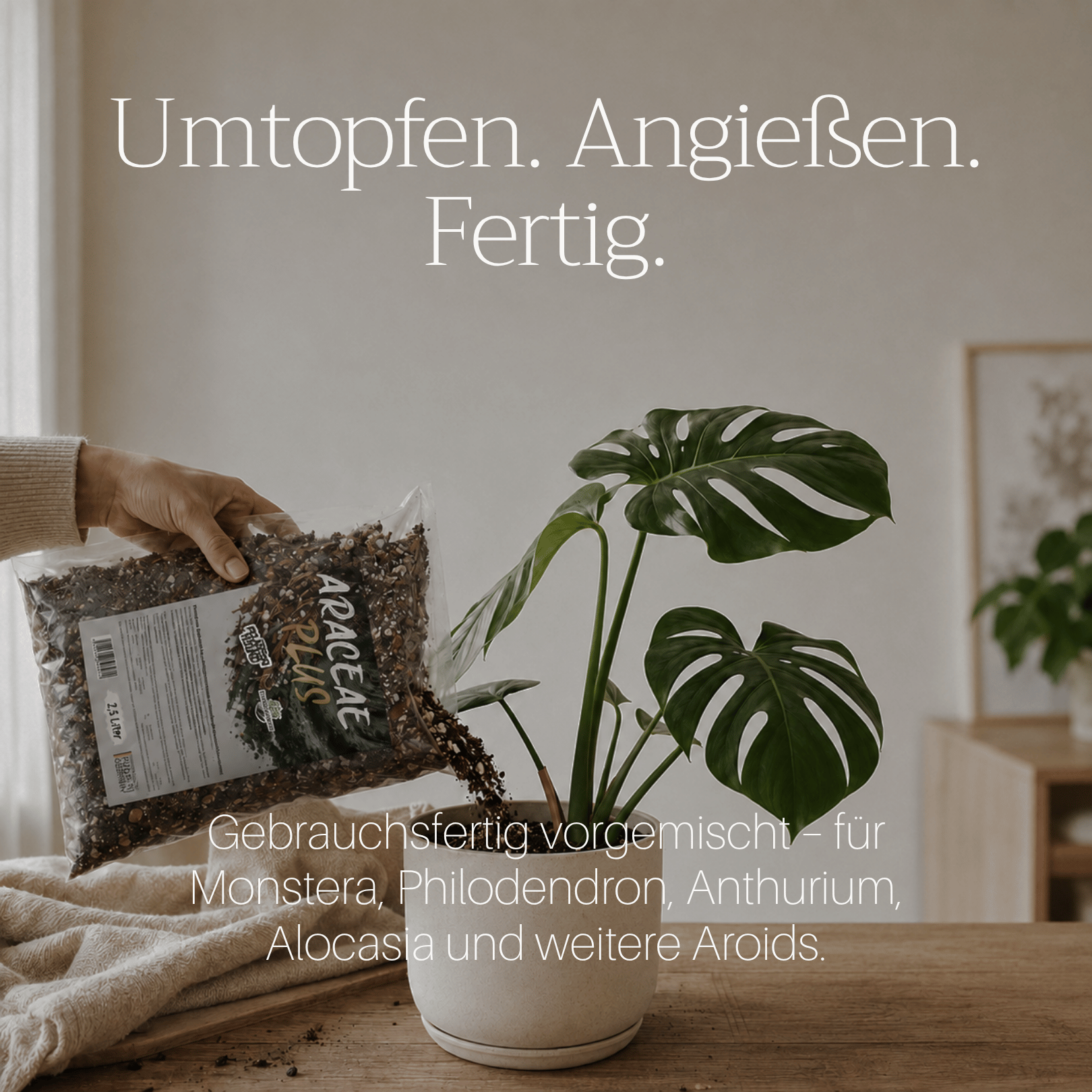 Araceae PLUS | Premium-Substrat mit Basaltkraft® mineralisiert