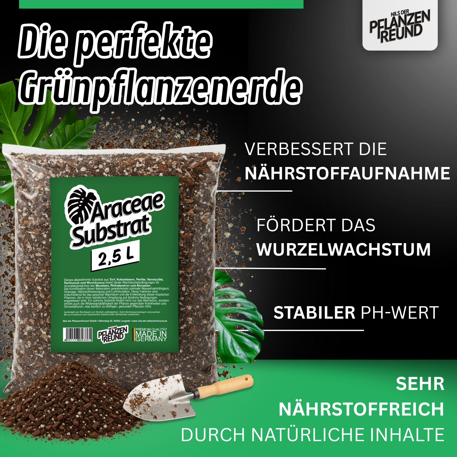Araceae Substrat | Premium-Erde für Monstera, Philodendron, Alocasia