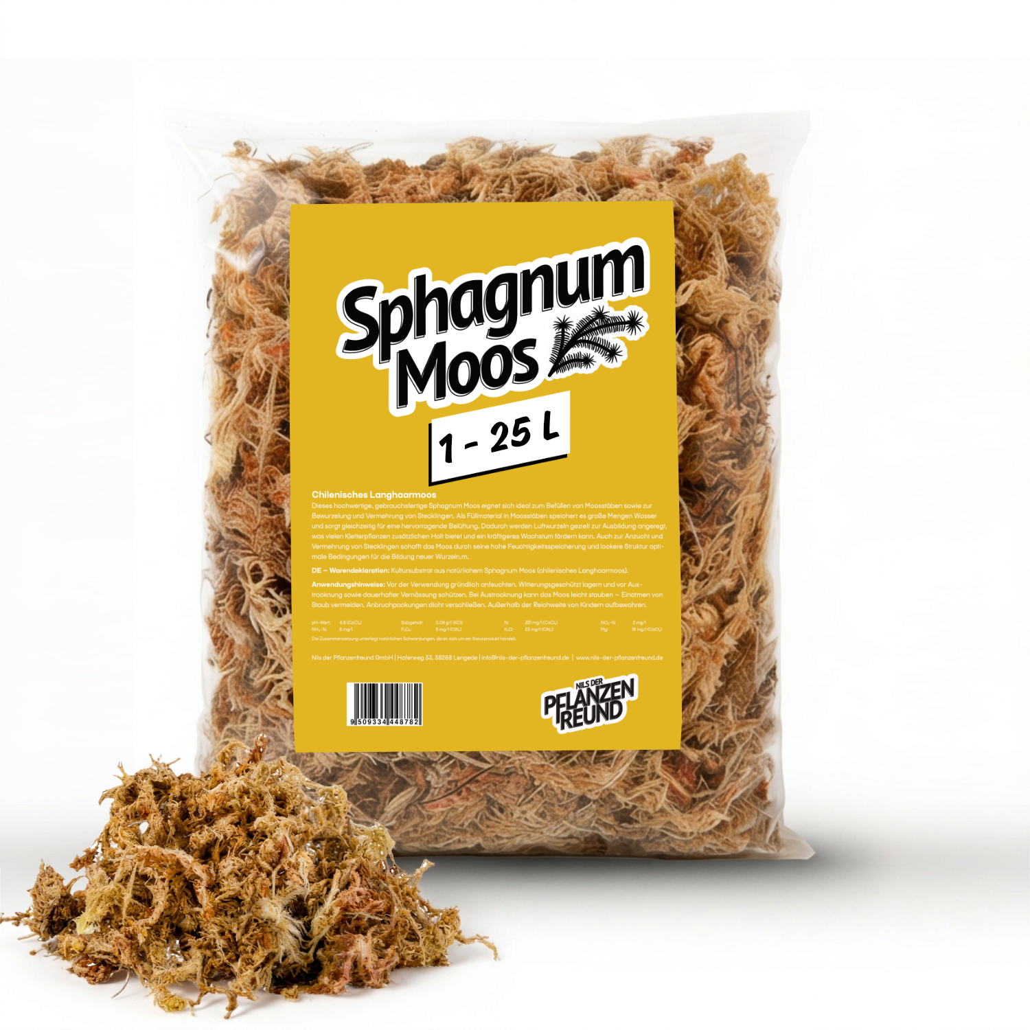 Sphagnum Moos | Hochwertiges Premium Langhaar-Moos aus Chile